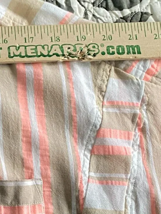 Vineyard Vines Weekend Button Down Blouse Women's 10 NWT 3/4 Sleeves Coastal $98 - Picture 6 of 9